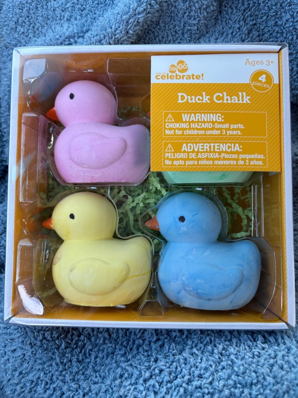 Duck Chalk Set - Pink, Yellow, Blue and green Chalk ducks